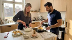 Tvarohová zapékanka s karamelovými jablky: nadýchaná díky jednomu detailu