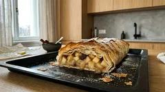 Voňavý jablečný štrúdl z tenkého lavaše: rychlovka, která chutná jako domácí klasika