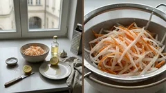 Křupavý jarní salát z daikonu za pár minut: drobný trik se solí a citronová zálivka